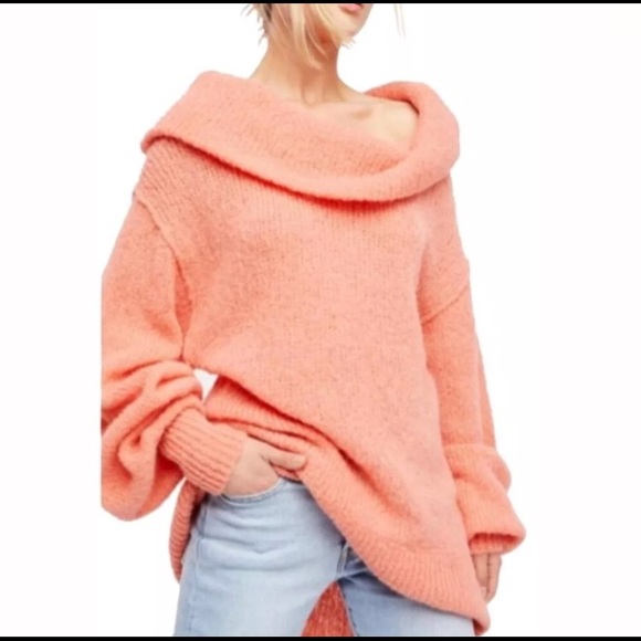 Free People Sweaters - Free People Peach Ophelia Alpaca Blend Sweater